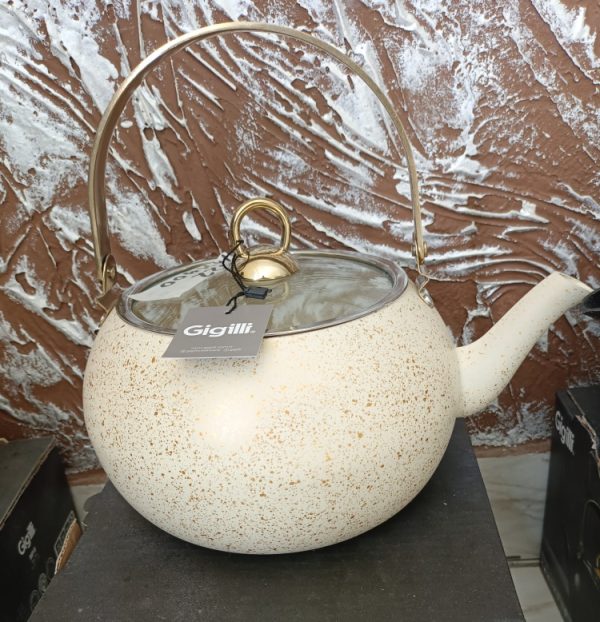 Чайник Gigilli 1л T2122 черный/кремовый